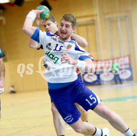 Handball Bundesliga. HLA. SC Ferlach gegen UNION Juri Leoben. Fabian Posch (Ferlach). Ferlach, 15.12.2013.
Foto: Kuess
---
pressefotos, pressefotografie, kuess, qs, qspictures, sport, bild, bilder, bilddatenbank