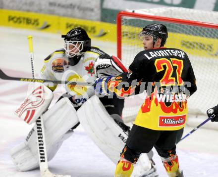 Eishockey Kaerntner Liga, Division I. Create Sports Carinthian Team gegen EC SV Spittal. Alexander Marka,  (Carinthian Team), Martin Lauritsch (Spittal). Villach, am 14.12.2013.
Foto: Kuess
---
pressefotos, pressefotografie, kuess, qs, qspictures, sport, bild, bilder, bilddatenbank