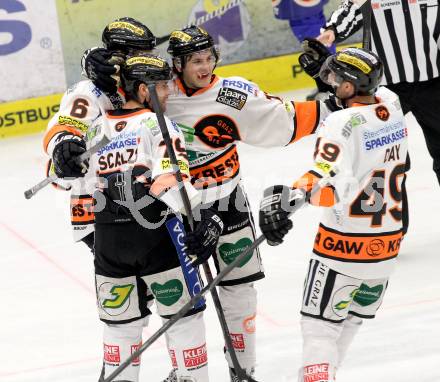 EBEL. Eishockey Bundesliga. EC VSV gegen Moser Medical Graz 99ers.  torjubel  (Graz). Villach, am 15.12.2013.
Foto: Kuess 


---
pressefotos, pressefotografie, kuess, qs, qspictures, sport, bild, bilder, bilddatenbank