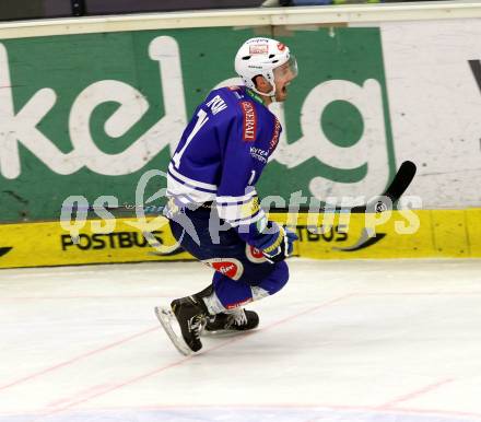 EBEL. Eishockey Bundesliga. EC VSV gegen Moser Medical Graz 99ers.  Torjubel Derek Ryan (VSV). Villach, am 15.12.2013.
Foto: Kuess 


---
pressefotos, pressefotografie, kuess, qs, qspictures, sport, bild, bilder, bilddatenbank