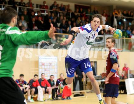 Handball Bundesliga. HLA. SC Ferlach gegen UNION Juri Leoben. Mathias Rath (Ferlach). Ferlach, 15.12.2013.
Foto: Kuess
---
pressefotos, pressefotografie, kuess, qs, qspictures, sport, bild, bilder, bilddatenbank