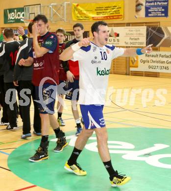 Handball Bundesliga. HLA. SC Ferlach gegen UNION Juri Leoben. Jubel Miro Barisic (Ferlach). Ferlach, 15.12.2013.
Foto: Kuess
---
pressefotos, pressefotografie, kuess, qs, qspictures, sport, bild, bilder, bilddatenbank