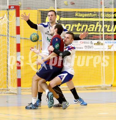 Handball Bundesliga. HLA. SC Ferlach gegen UNION Juri Leoben. David Kovac, Izudin Mujanovic, (Ferlach). Ferlach, 15.12.2013.
Foto: Kuess
---
pressefotos, pressefotografie, kuess, qs, qspictures, sport, bild, bilder, bilddatenbank