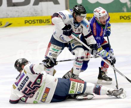 EBEL. Eishockey Bundesliga. EC VSV gegen SAPA Fehervar AV19. Derek Ryan,  (VSV), Andy Sertich, Andrew Sarauer (Alba Volan). Villach, am 17.12.2013.
Foto: Kuess 


---
pressefotos, pressefotografie, kuess, qs, qspictures, sport, bild, bilder, bilddatenbank