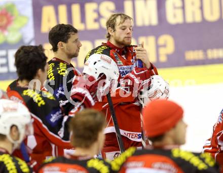 EBEL. Eishockey Bundesliga. KAC gegen HDD TELEMACH Olimpija Ljubljana.  Markus Pirmann, Johannes Reichel (KAC). Klagenfurt, am 17.12.2013
Foto: Kuess 

---
pressefotos, pressefotografie, kuess, qs, qspictures, sport, bild, bilder, bilddatenbank