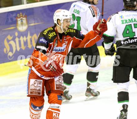 EBEL. Eishockey Bundesliga. KAC gegen HDD TELEMACH Olimpija Ljubljana.  Torjubel Paul Schellander (KAC). Klagenfurt, am 17.12.2013
Foto: Kuess 

---
pressefotos, pressefotografie, kuess, qs, qspictures, sport, bild, bilder, bilddatenbank