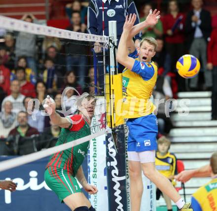 Volleyball Champions League. SK Posijilnica Aich/Dob gegen Novosibirsk. Peter Wohlfahrtstaetter (Aich/Dob). Klagenfurt, am 18.12.2013.
Foto: Kuess
---
pressefotos, pressefotografie, kuess, qs, qspictures, sport, bild, bilder, bilddatenbank