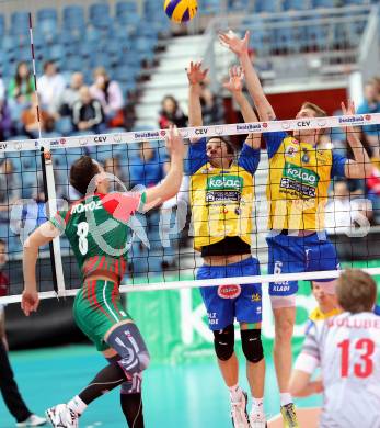 Volleyball Champions League. SK Posijilnica Aich/Dob gegen Novosibirsk. Mihael Kosl, Peter Wohlfahrtstaetter (Aich/Dob). Klagenfurt, am 18.12.2013.
Foto: Kuess
---
pressefotos, pressefotografie, kuess, qs, qspictures, sport, bild, bilder, bilddatenbank