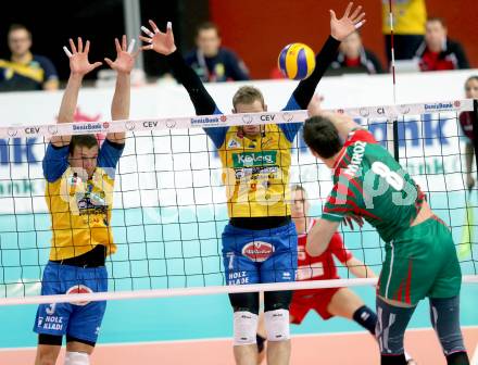 Volleyball Champions League. SK Posijilnica Aich/Dob gegen Novosibirsk. Michal Hruska, Stanislaw Wawrzynczyk (Aich/Dob). Klagenfurt, am 18.12.2013.
Foto: Kuess
---
pressefotos, pressefotografie, kuess, qs, qspictures, sport, bild, bilder, bilddatenbank