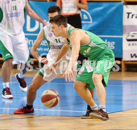 Basketball 2. Bundesliga. KOS Klagenfurt/Celovec gegen Dornbirn Lions. Toman Feinig (KOS), Timothy Joseph Rupp (Dornbirn). Klagenfurt, am 21.12.2013.
Foto: Kuess
---
pressefotos, pressefotografie, kuess, qs, qspictures, sport, bild, bilder, bilddatenbank