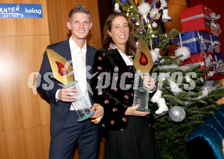 Sportgala. Ehrung Sportler des Jahres. Michaela Taupe-Traer, Thomas Morgenstern. Velden, 23.12.2013.
Foto: Kuess 
---
pressefotos, pressefotografie, kuess, qs, qspictures, sport, bild, bilder, bilddatenbank