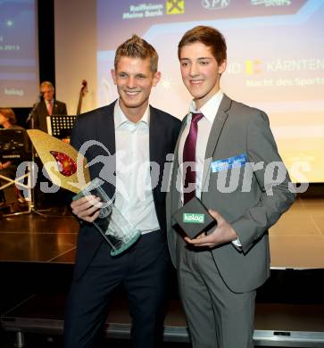 Sportgala. Ehrung Sportler des Jahres. Thomas Morgenstern, Jan Struger. Velden, 23.12.2013.
Foto: Kuess 
---
pressefotos, pressefotografie, kuess, qs, qspictures, sport, bild, bilder, bilddatenbank