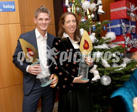 Sportgala. Ehrung Sportler des Jahres. Michaela Taupe-Traer, Thomas Morgenstern. Velden, 23.12.2013.
Foto: Kuess 
---
pressefotos, pressefotografie, kuess, qs, qspictures, sport, bild, bilder, bilddatenbank