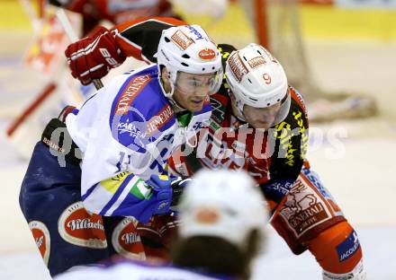 EBEL. Eishockey Bundesliga. KAC gegen VSV. Tyler Spurgeon, (KAC),   Derek Ryan  (VSV). Klagenfurt, am 26.12.2013
Foto: Kuess 

---
pressefotos, pressefotografie, kuess, qs, qspictures, sport, bild, bilder, bilddatenbank