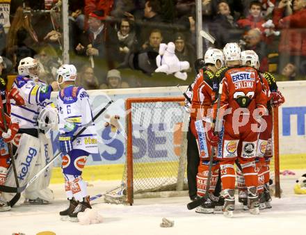 EBEL. Eishockey Bundesliga. KAC gegen VSV. Torjubel KAC. Klagenfurt, am 26.12.2013
Foto: Kuess 

---
pressefotos, pressefotografie, kuess, qs, qspictures, sport, bild, bilder, bilddatenbank