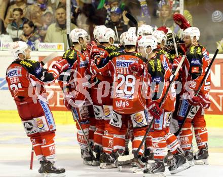 EBEL. Eishockey Bundesliga. KAC gegen VSV. Jubel (KAC). Klagenfurt, am 26.12.2013
Foto: Kuess 

---
pressefotos, pressefotografie, kuess, qs, qspictures, sport, bild, bilder, bilddatenbank