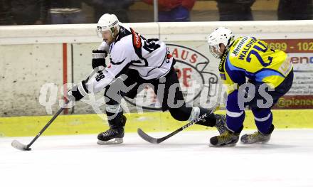 Eishockey. Kaerntner Liga Division I. Tarco Woelfe gegen 1. EHC Althofen. Heiko Ofner, (Tarco), Christoph Waldner (Althofen). Klagenfurt, 26.12.2013.
Foto: Kuess
---
pressefotos, pressefotografie, kuess, qs, qspictures, sport, bild, bilder, bilddatenbank