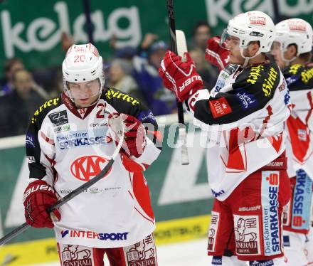 EBEL. Eishockey Bundesliga. EC VSV gegen KAC.  John Lammers, Stephan Geier (KAC). Villach, am 28.12.2013.
Foto: Kuess 


---
pressefotos, pressefotografie, kuess, qs, qspictures, sport, bild, bilder, bilddatenbank