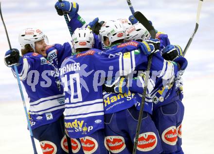 EBEL. Eishockey Bundesliga. EC VSV gegen KAC.  Torjubel VSV. Villach, am 28.12.2013.
Foto: Kuess 


---
pressefotos, pressefotografie, kuess, qs, qspictures, sport, bild, bilder, bilddatenbank