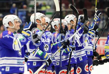 EBEL. Eishockey Bundesliga. EC VSV gegen KAC. Jubel VSV. Villach, am 28.12.2013.
Foto: Kuess 


---
pressefotos, pressefotografie, kuess, qs, qspictures, sport, bild, bilder, bilddatenbank