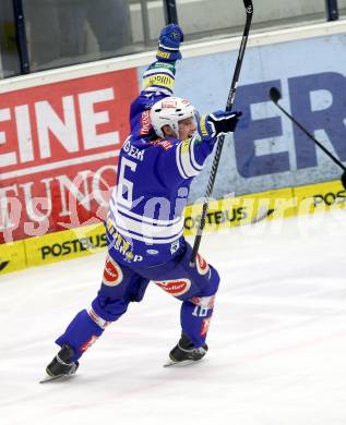 EBEL. Eishockey Bundesliga. EC VSV gegen Dornbirner Eishockey Club.  torjubel Daniel Nageler, (VSV). Villach, am 30.12.2013.
Foto: Kuess 


---
pressefotos, pressefotografie, kuess, qs, qspictures, sport, bild, bilder, bilddatenbank