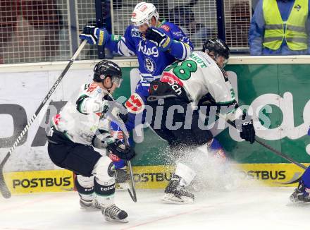 EBEL. Eishockey Bundesliga. EC VSV gegen HDD TELEMACH Olimpija Ljubljana. Curtis Fraser, (VSV), Ziga Grahut (Laibach). Villach, am 1.1.2014.
Foto: Kuess 


---
pressefotos, pressefotografie, kuess, qs, qspictures, sport, bild, bilder, bilddatenbank