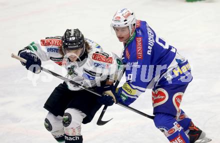 EBEL. Eishockey Bundesliga. EC VSV gegen HDD TELEMACH Olimpija Ljubljana. Alexander Rauchenwald,  (VSV), Gal Koren (Laibach). Villach, am 1.1.2014.
Foto: Kuess 


---
pressefotos, pressefotografie, kuess, qs, qspictures, sport, bild, bilder, bilddatenbank