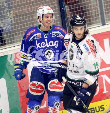 EBEL. Eishockey Bundesliga. EC VSV gegen HDD TELEMACH Olimpija Ljubljana. Torjubel Derek Ryan (VSV). Villach, am 1.1.2014.
Foto: Kuess 


---
pressefotos, pressefotografie, kuess, qs, qspictures, sport, bild, bilder, bilddatenbank