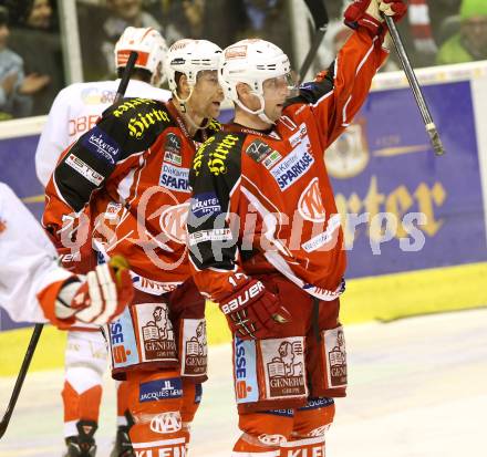 EBEL. Eishockey Bundesliga. KAC gegen HCB Suedtirol. Torjubel Colton Fretter (KAC). Klagenfurt, am 5.1.2014.
Foto: Kuess 

---
pressefotos, pressefotografie, kuess, qs, qspictures, sport, bild, bilder, bilddatenbank