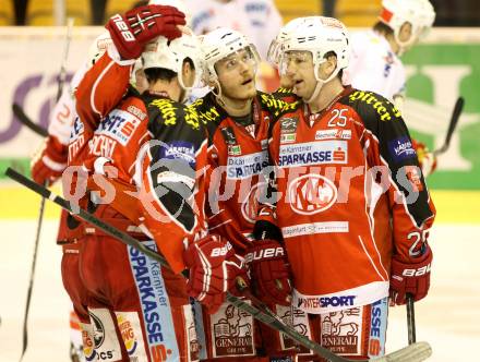 EBEL. Eishockey Bundesliga. KAC gegen HCB Suedtirol. Torjubel (KAC). Klagenfurt, am 5.1.2014.
Foto: Kuess 

---
pressefotos, pressefotografie, kuess, qs, qspictures, sport, bild, bilder, bilddatenbank