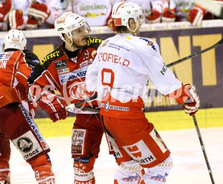 EBEL. Eishockey Bundesliga. KAC gegen HCB Suedtirol. Stefan Geier, (KAC),  Rick Schofield (Bozen). Klagenfurt, am 5.1.2014.
Foto: Kuess 

---
pressefotos, pressefotografie, kuess, qs, qspictures, sport, bild, bilder, bilddatenbank