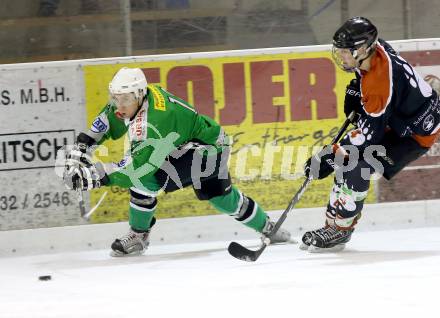 Eishockey Kaerntner Liga Division I. VST ADLER Voelkermarkt gegen Hockey Club Toblach - Dobbiaco ICEBEARS. Christoph Skriner, (Voelkermarkt), Rene Bachmann (Toblach). Voelkermarkt, 4.1.2014.
Foto: Kuess
---
pressefotos, pressefotografie, kuess, qs, qspictures, sport, bild, bilder, bilddatenbank