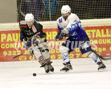 Eishockey Kaerntner Liga Ost. Division II. UEC Kiebitz Althofen gegen Friesacher AC. Alexander Wenzel, (Althofen), Herbert Wurmitzer (Friesach). Althofen, 4.1.2014.
Foto: Kuess
---
pressefotos, pressefotografie, kuess, qs, qspictures, sport, bild, bilder, bilddatenbank