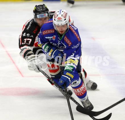 EBEL. Eishockey Bundesliga. EC VSV gegen HC Orli Znojmo. Ruslan Lenarovich Gelfanov (VSV), Peter Pucher (Znaim). Villach, am 7.1.2014.
Foto: Kuess
---
pressefotos, pressefotografie, kuess, qs, qspictures, sport, bild, bilder, bilddatenbank