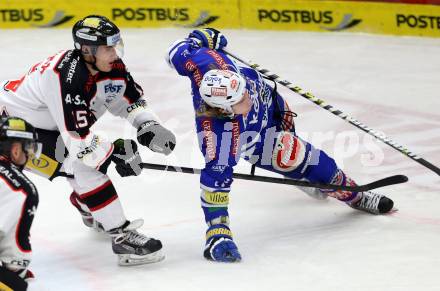 EBEL. Eishockey Bundesliga. EC VSV gegen HC Orli Znojmo. Michael Forney,  (VSV), Antonin Boruta (Znaim). Villach, am 7.1.2014.
Foto: Kuess 


---
pressefotos, pressefotografie, kuess, qs, qspictures, sport, bild, bilder, bilddatenbank