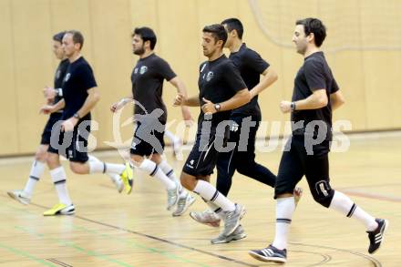 Fussball Bundesliga. Trainingsauftakt RZ Pellets WAC.  Alexander Kofler, Nemanja Rnic, Gernot Suppan, Joachim Standfest. Wolfsberg, am 7.1.2014.
Foto: Kuess
---
pressefotos, pressefotografie, kuess, qs, qspictures, sport, bild, bilder, bilddatenbank