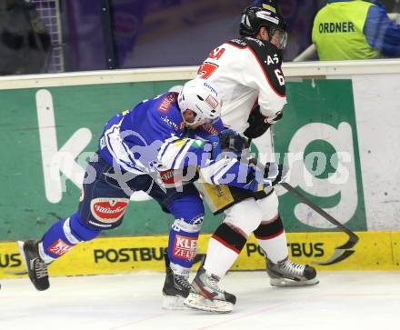 EBEL. Eishockey Bundesliga. EC VSV gegen HC Orli Znojmo. Ruslan Lenarovich Gelfanov (VSV), Ondrej Fiala (Znaim). Villach, am 7.1.2014.
Foto: Kuess
---
pressefotos, pressefotografie, kuess, qs, qspictures, sport, bild, bilder, bilddatenbank