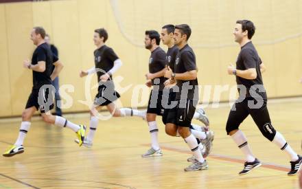 Fussball Bundesliga. Trainingsauftakt RZ Pellets WAC.  Alexander Kofler, Nemanja Rnic, Gernot Suppan, Joachim Standfest. Wolfsberg, am 7.1.2014.
Foto: Kuess
---
pressefotos, pressefotografie, kuess, qs, qspictures, sport, bild, bilder, bilddatenbank