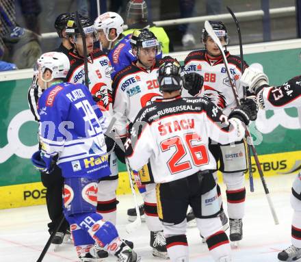 EBEL. Eishockey Bundesliga. EC VSV gegen HC Orli Znojmo. Torjubel  (Znaim). Villach, am 7.1.2014.
Foto: Kuess
---
pressefotos, pressefotografie, kuess, qs, qspictures, sport, bild, bilder, bilddatenbank