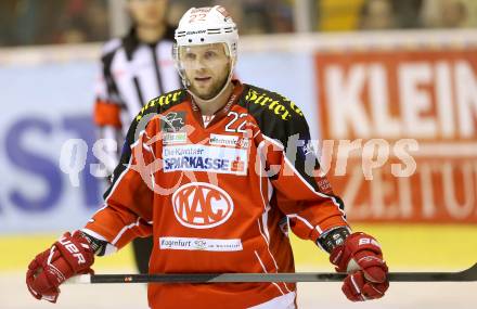 EBEL. Eishockey Bundesliga. KAC gegen HC TWK Innsbruck Die Haie. Thomas Poeck (KAC). Klagenfurt, am 10.1.2014.
Foto: Kuess 

---
pressefotos, pressefotografie, kuess, qs, qspictures, sport, bild, bilder, bilddatenbank