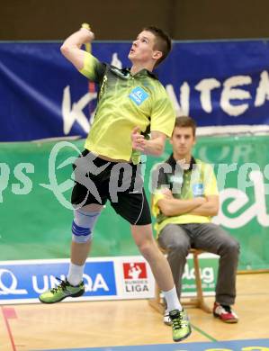 Badminton Bundesliga. ASKOE kelag Kaernten gegen Wolfurt.  Paul Demmelmayer (KÃ¤rnten). Klagenfurt, 11.1.2014.
Foto: Kuess
---
pressefotos, pressefotografie, kuess, qs, qspictures, sport, bild, bilder, bilddatenbank