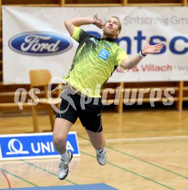 Badminton Bundesliga. ASKOE kelag Kaernten  gegen Wolfurt. Michael Trojan (KÃ¤rnten). Klagenfurt, 11.1.2014.
Foto: Kuess
---
pressefotos, pressefotografie, kuess, qs, qspictures, sport, bild, bilder, bilddatenbank