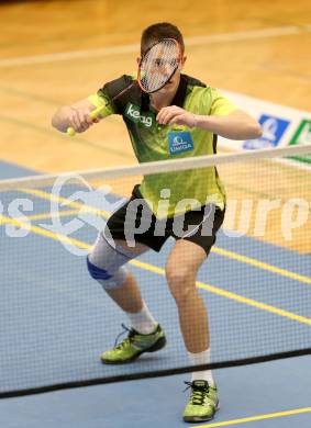 Badminton Bundesliga. ASKOE kelag Kaernten gegen Wolfurt. Paul Demmelmayer (KÃ¤rnten). Klagenfurt, 11.1.2014.
Foto: Kuess
---
pressefotos, pressefotografie, kuess, qs, qspictures, sport, bild, bilder, bilddatenbank