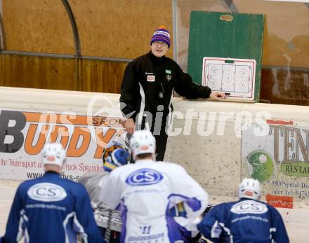 EBEL. Erste Bank Eishockey Bundesliga. Training VSV.  Trainer Hannu Jaervenpaeae. Spittal, am 16.1.2014.
Foto: Kuess
---
pressefotos, pressefotografie, kuess, qs, qspictures, sport, bild, bilder, bilddatenbank