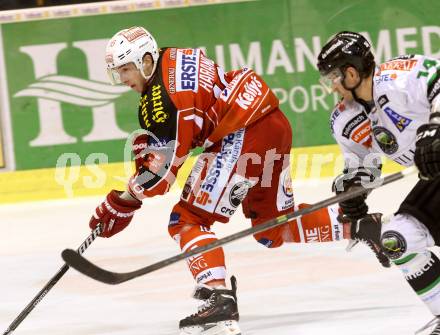 EBEL. Eishockey Bundesliga. KAC gegen HDD TELEMACH Olimpija Ljubljana.  Patrick Harand,  (KAC), Matej Hocevar (Laibach. Klagenfurt, am 17.1.2014.
Foto: Kuess 

---
pressefotos, pressefotografie, kuess, qs, qspictures, sport, bild, bilder, bilddatenbank