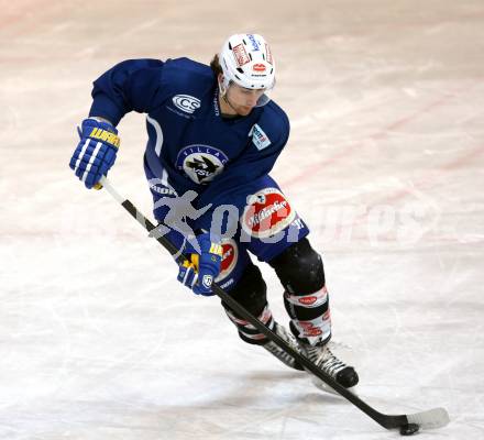 EBEL. Erste Bank Eishockey Bundesliga. Training VSV.  Eric Hunter. Spittal, am 16.1.2014.
Foto: Kuess
---
pressefotos, pressefotografie, kuess, qs, qspictures, sport, bild, bilder, bilddatenbank