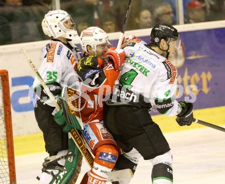 EBEL. Eishockey Bundesliga. KAC gegen HDD TELEMACH Olimpija Ljubljana.  David Schuller, (KAC), Jerry Kuhn, Igor Cvetek  (Laibach. Klagenfurt, am 17.1.2014.
Foto: Kuess 

---
pressefotos, pressefotografie, kuess, qs, qspictures, sport, bild, bilder, bilddatenbank