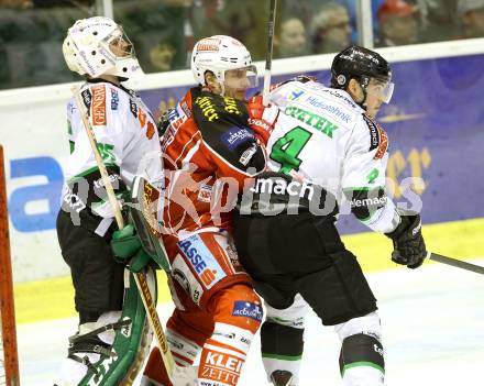 EBEL. Eishockey Bundesliga. KAC gegen HDD TELEMACH Olimpija Ljubljana.  David Schuller, (KAC),  Jerry Kuhn, Igor Cvetek (Laibach. Klagenfurt, am 17.1.2014.
Foto: Kuess 

---
pressefotos, pressefotografie, kuess, qs, qspictures, sport, bild, bilder, bilddatenbank