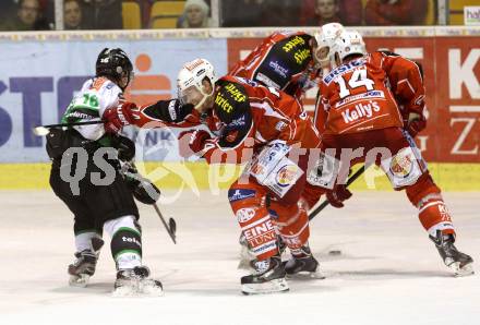 EBEL. Eishockey Bundesliga. KAC gegen HDD TELEMACH Olimpija Ljubljana.  Jamie Lundmark, (KAC), Ales Music  (Laibach. Klagenfurt, am 17.1.2014.
Foto: Kuess 

---
pressefotos, pressefotografie, kuess, qs, qspictures, sport, bild, bilder, bilddatenbank