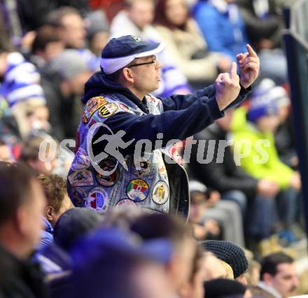 EBEL. Eishockey Bundesliga. EC VSV gegen EC Red Bull Salzburg. Fans (VSV). Villach, am 19.1.2014.
Foto: Kuess 


---
pressefotos, pressefotografie, kuess, qs, qspictures, sport, bild, bilder, bilddatenbank